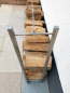Preview: Holzstapelhilfe aus Edelstahl Holzstapelhalter Holzlager Kaminholzregal V2A | made in Germany